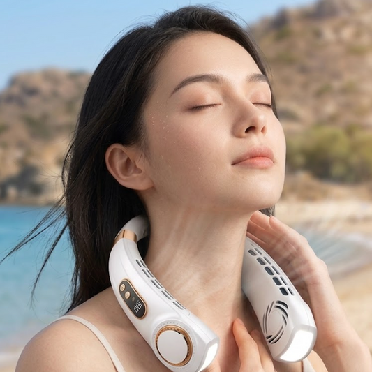 Portable USB Neck Fan with Silent Bladeless Design